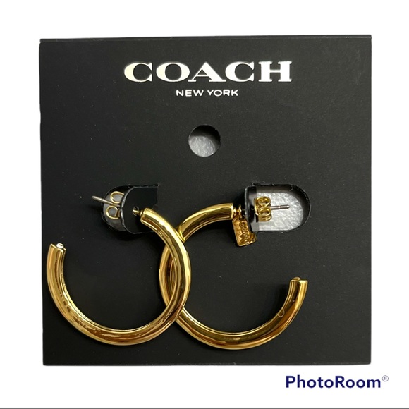 Coach Jewelry - Coach hoops medium color gold, nwt.